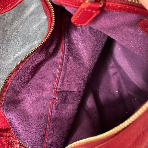 Jack French, London, designer handbag, red leather, large excellent! - Picture 8 of 16